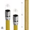 Flextron Gas Line Hose 5/8'' O.D.x36'' Len 3/4" FIP Fittings Yellow Coated Stainless Steel Flexible Connector FTGC-YC12-36O - alternate 3